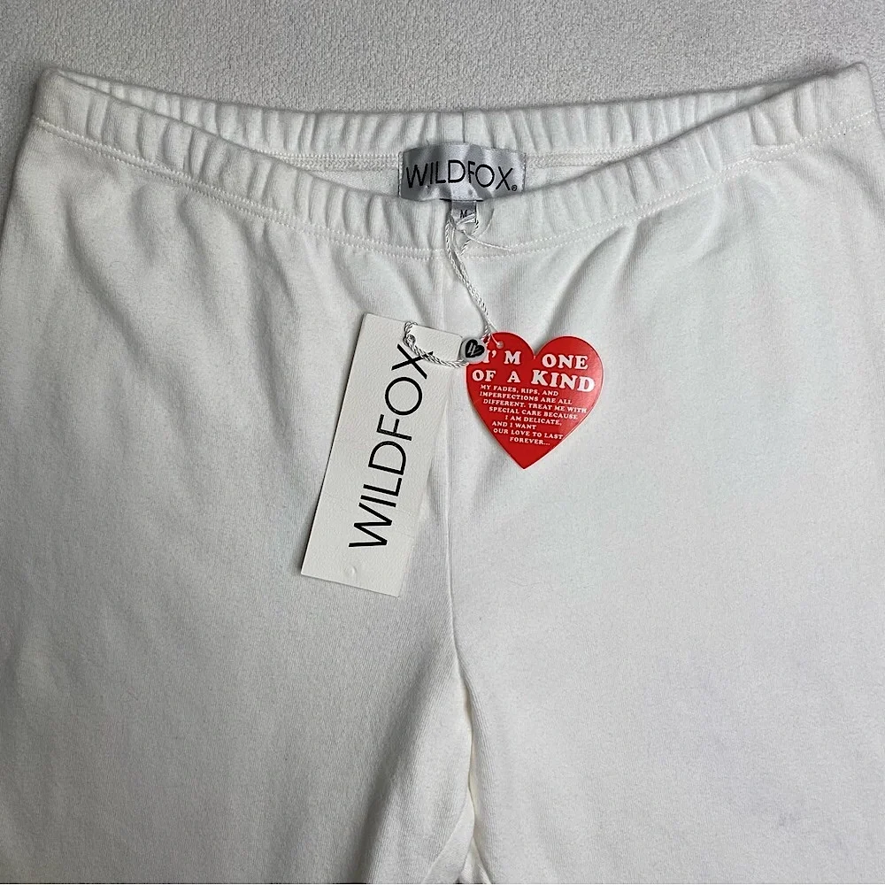 Wildfox Women's Knox Jogger Sweatpants 'Edelweiss Wash' Size (M) Medium NEW - Picture 5 of 11